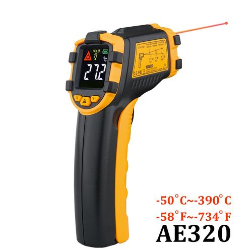 Thermomètre Infrarouge Numérique Compteur De Température Laser Pyromètre Sans Contact Imageur Hygromètre Ir Termometro Couleur Lcd Lumière Alarme - Type Ae320 #A