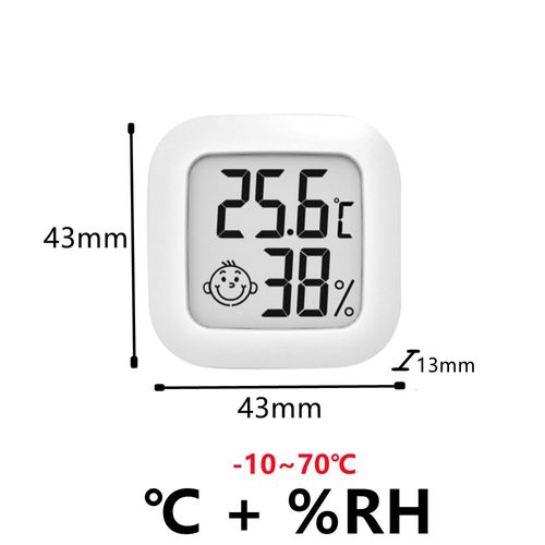 Mini capteur de température d'intérieur numérique LCD,hygromètre,compteur d'humidité,instruments de jauge,thermomètre à câble - Type A