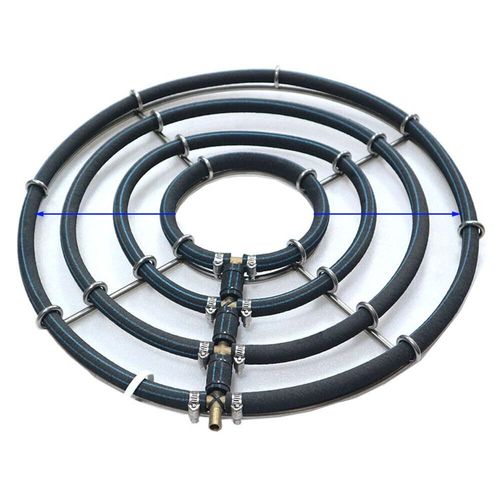 Anneau aérateur japonais pour bassin à carpes Koi, aération et oxygénation, diffuseur pour le bassin à carpes Koi ainsi que pour l'enrichissement en oxygène du bassin de jardin (4 boucles / Ø45cm)