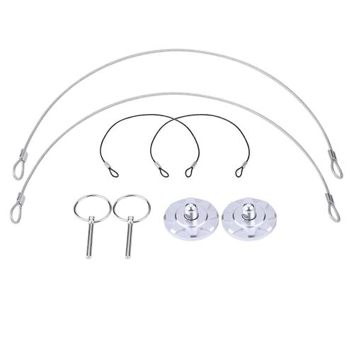 2pcs Universel Cnc Billet En Aluminium Racing Capot Capuche Broche Loquet Serrure Kit De Présentation Argent