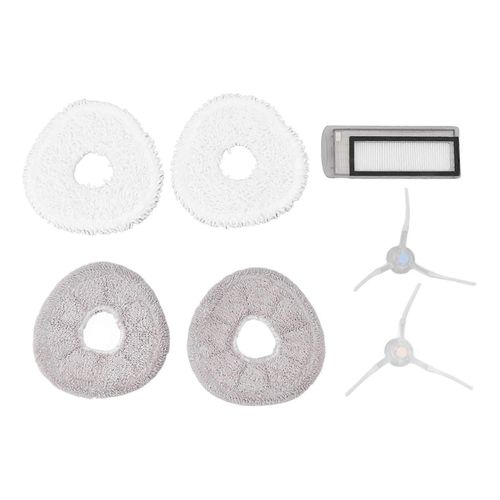 Passoire de brosse latérale Chiffon de vadrouille blanc gris compatible pour kit d'accessoires de balayeuse J1