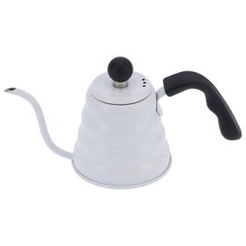 Cafetière Manuelle 600ml Bouilloire Goutte À Goutte En Acier Inoxydable Blanc À Long Bec Pour Le Bureau À Domicile
