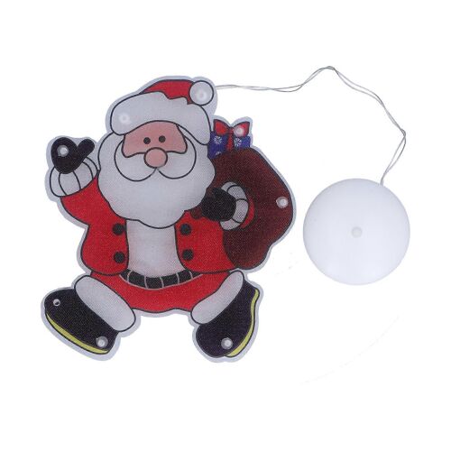 Lumières de décoration de père Noël à LED à piles de lumières de Noël à LED avec ventouse