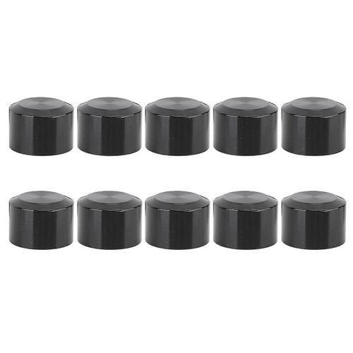 10pcs Tête De Moto Boulon Couvercle Noir Plat Cnc Moteur Vis De Moteur Topper Couvercles Capuchons Universels Pour Moteur Transmission Châssis Grand 11mm14.6mm / 0