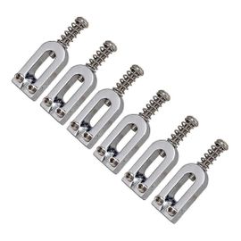 6 Pcs Métal En U Guitare Pont Selle Boule Roller Corde Trémolo Pont Cordier Selles Pour E