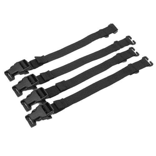 Lot De 4 Sangles De Voyage Réglables Et Durables, Boucle Multifonction Pour Activités De Plein Air, Noir