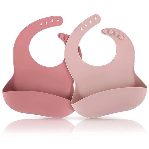 Bavoirs En Silicone Pour Bébés Et Tout-Petits | Bavoirs Réglables En Silicone 2 Set