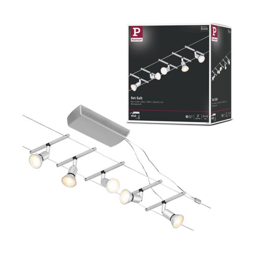 Système Câble Corduo Kit Salt Gu5,3 Max5x10w 230/12v Cc 60va Plastique/Chr