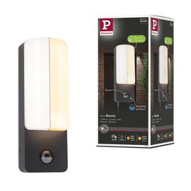 Ext 230v Applique Bonnie 8,5w 800lm 2000-3000k Pir Ip44 Bord De Mer Anthra