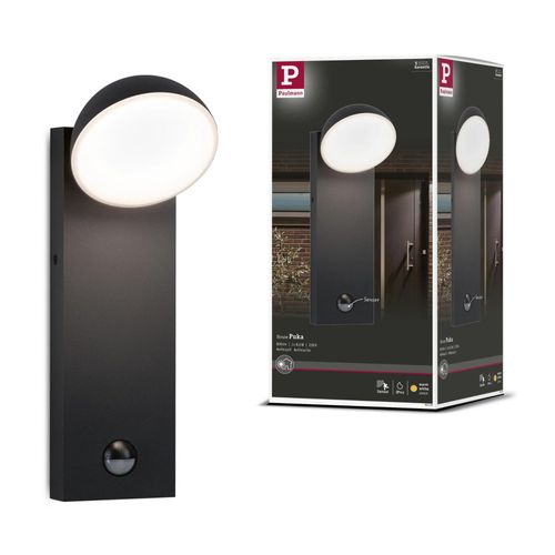 Ext 230v Applique Puka 8,5w 800lm 3000k Détect. Mvt Ip44 Bord Mer Anthra