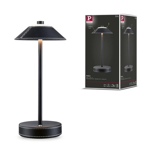 Lampe À Poser Pellini 2w 300lm Whiteswitch Gradable Cuir Usb-C Noir