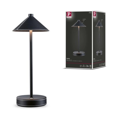 Lampe À Poser Pellini Down 2w 300lm Whiteswitch Gradable Cuir Usb-C Noir