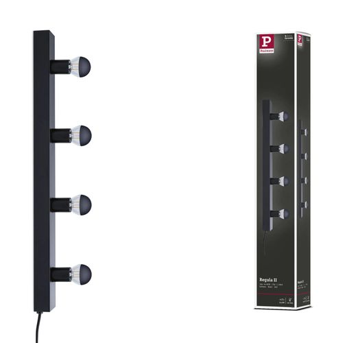 Ap Regula Ii Lm Incl. Interrupteur De Câble Max.4x40w E14 Noir 230v Métal