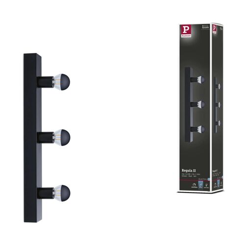 Ap Regula Ii Lm Ip44 Max.3x40w E14 Noir 230v Métal