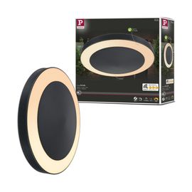 Ext 230v Plafonnier Circula 14w 1800lm Tunwarm Détect. Mvt Zb Ip44 Anthra