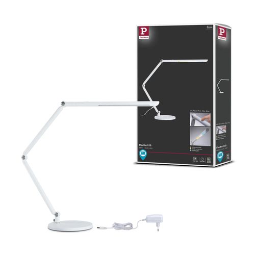 Flexbar Lampe De Bureau Led 9,5w Whitesw Dim Blanc Métal/Plastique