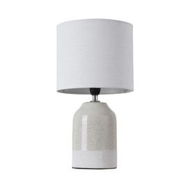 Pauleen Lampe À Poser Sandy Glow Max20w E14 Tissu/Céramique Blanc/Beige 230v