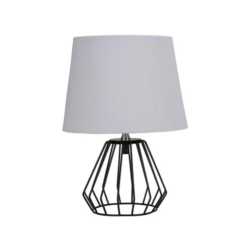 Pauleen Lampe À Poser Shiny Diamond Max20w E27 H32cm Tissu/Alu Gris/Nr 230v