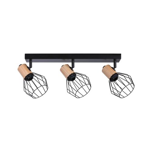 Spot Lanka Max.3x20w E14 230v Noir/Bois