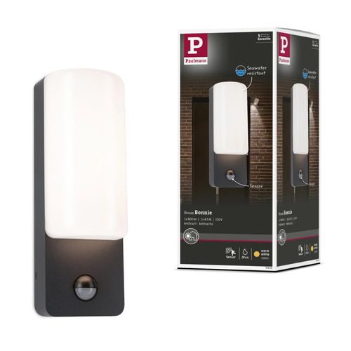 Ext 230v Applique Bonnie 8,5w 800lm 3000k Détect. Mvt Ip44 Bord Mer Anthra