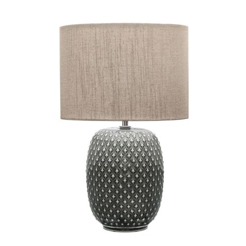 Pauleen Lam À Pos Pretty Classy Max60w E27 Céramique/Tissu Gris/Beige 230v