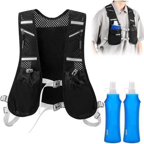 Eryi-Sac A Dos D'hydratation, Sac A Dos Hydratation, Gilet De Course Réfléchissant, Avec Poche À Eau 1 L, Pour Course À Pied, Randonnée, Cyclisme, Marathon
