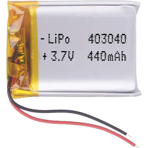 Dronepost Batterie 403040 Lipo 3.7v 440mah 1s Rechargeable Téléphone Portable Vidéo Lumière Led Gps (3.7v|440mah|403040)-Marque Générale