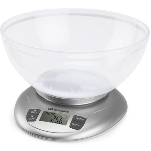Báscula de Cocina Electrónica Orbegozo PC 2017 A- hasta 3.5kg- Plata