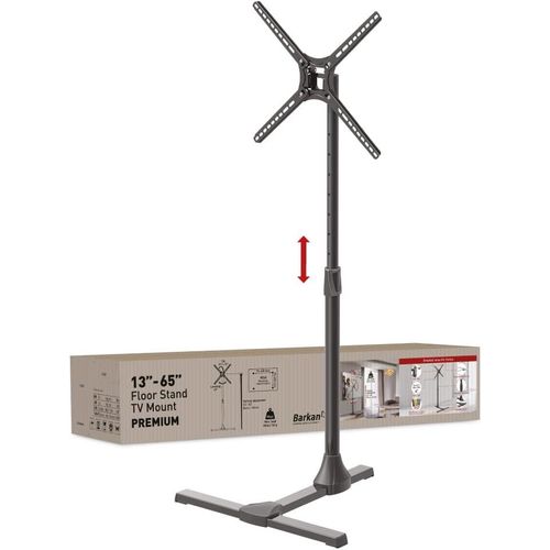 CHECARZHN--NO1-Support Tv Pied Pour Écrans 13-65 Pouces, Inclinable,Support De Télévision Haut Réglable En Hauteur Jusqu'À 36 Kg, Meuble, Fini Lustré, Pour Led Oled Lcd, Jusqu'À Vesa 400X400Mm