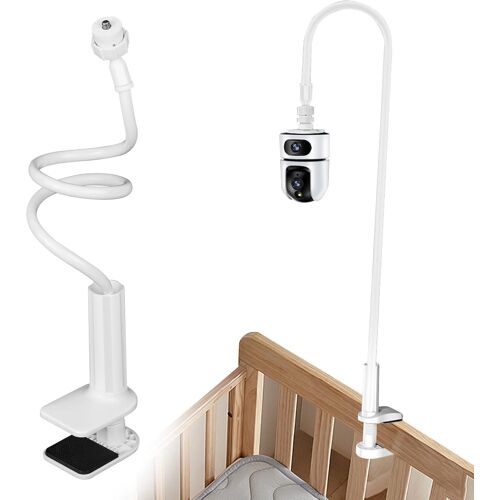 VornixorSarlshop-Mural Caméra Support de Caméra à Clipser, Rotatif à 360 Degrés, Support de Camera Exterieur/Intérieur avec Filetage 1/4"" pour Système de Surveillance à Domicile,1pcs Blanc