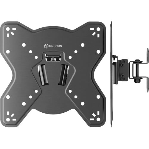 Petit Support Mural Tv Pour 17-43 Pouces Ecran, Support Ecran Pc Mural Poids De 35 Kg - Fixation Murale Tv Vesa 75X75-200X200, Support Television Mural Pivotant Inclinable Np23-B Noir