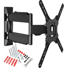 Loc-North Bayou Support Mural Tv Orientable Pour Écrans 32-55 Pouces Led Lcd Support Tv Avec Vesa De 400X400Mm Capacité De 31,8 Kg