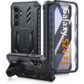Coque Pour Samsung Galaxy S24-Fe : Coque De Protection De Qualité Militaire Anti-Chute Avec Béquille | Tpu Mat Texturé Robuste Résistant Aux Chocs | Coque De Protection Robuste Pour Téléphone(Q1060)