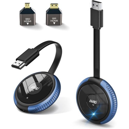 HDMI sans Fil 4k, Émetteur et Récepteur sans Fil HDMI 5.8G, 165FT/50M Wireless HDMI Extendeur Pas de Retard Streaming Vidéo et Audio pour TV Box/Laptop/Caméra vers TV/Projecteur/Monitor
