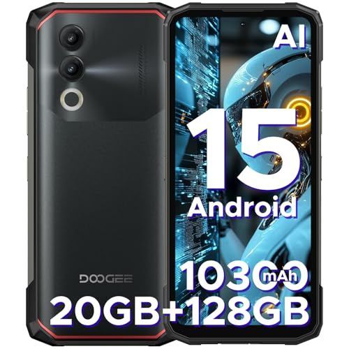 DOOGEE Blade 20 Telephone Portable Incassable¿20Go+128Go Android 15,Noir
