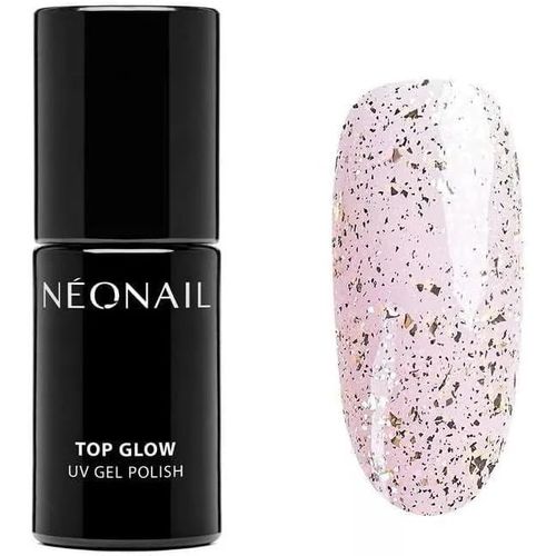 Vernis Semi Permanent Top Coat 7,2 Ml Vernis Gel Uv Semi Permanent Top Glow Gold Flakes Top Coat Vernis À Ongles Gel Polish Gel Top Coat Uv Nail Art 