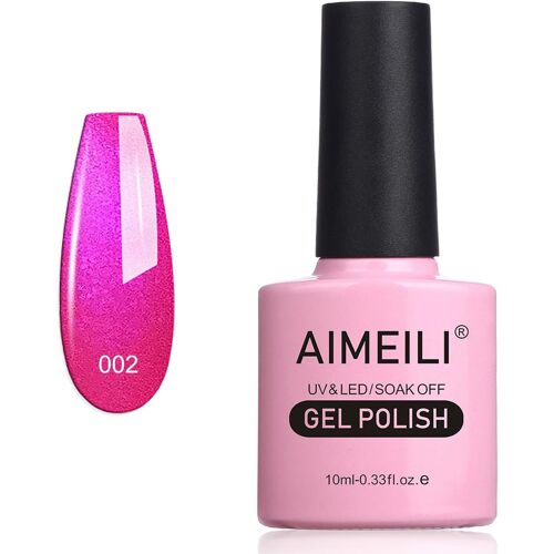 Soak Off Uv Led Rouge Vernis À Ongles Gel Semi-Permanent Paillette Shimmer Gel Polish - Tutti Fruiti (002) 10ml 