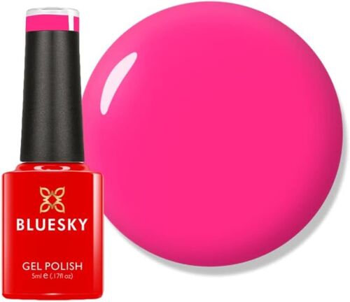 Bluesky Shocking Pink Gel Nail Polish - Neon12 Pink Glossy Long Lasting Chip Resistant 7ml (Requires Curing Under Uv Led Lamp) 
