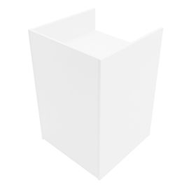 Comptoir De Vente Pour Caisse En Mdf Mélamine Blanc Tb60 Meuble De Rangement Modulaire Vitrine Commerce Réception 2 Étagères Internes Devant Fermé 60 X 90 X 60 Cm