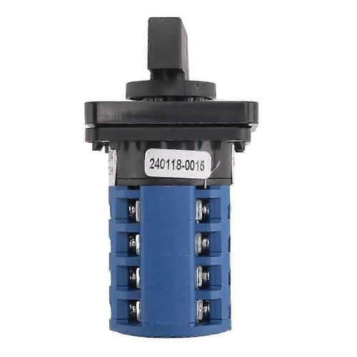 Commutateur rotatif On-Off-On 3 Positions 4 Phases 20A 500V Double Vitesse Moteur Interrupteur Petite Plaque Changeove
