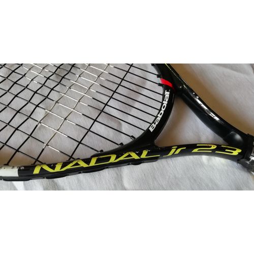 Raquette De Tennis "Babolat Nadal Jr 23" Jaune, Noire Et Blanche Cordée