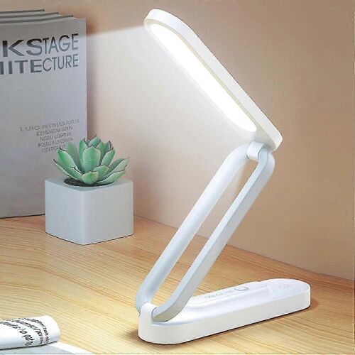 Lampe De Bureau Led Sans Fil Rechargeable Usb Pliable,Lampe De Table À Intensité Variable Avec Luminosité À 3 Niveaux Pour Chambre À Coucher De Bureau À Domicile