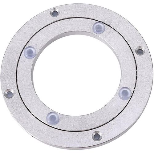 Plateau Tournant Pivotant En Aluminium, Plateau Tournant Robuste Pour Table À Manger Ronde, Plateau Tournant Lisse (15 Cm)