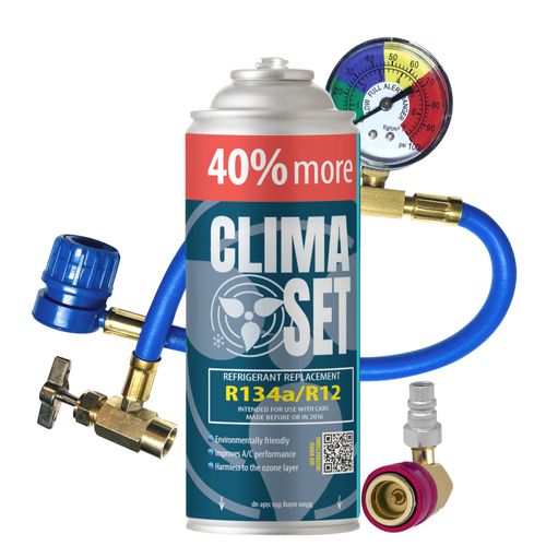Climaset Xl Kit De Recharge Climatisation R134a Avec Manomètre Et Adaptateur
