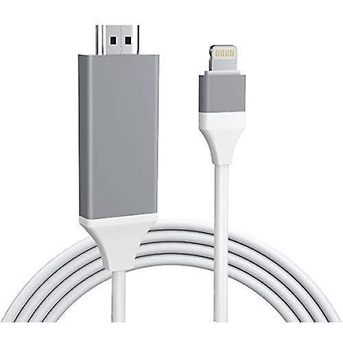 Adaptateur Lightning vers HDMI,Adaptateur AV numérique Lightning 2K vers HDMI,Adaptateur iPhone vers HDMI