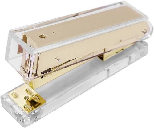 Accessoire De Bureau D'agrafeuse Acrylique En Acrylique Or Clair Pour Agrafes Standard