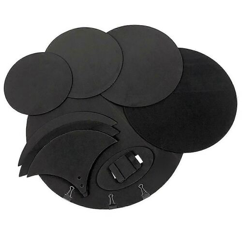 10pcs Drum Mute Pads Kit Basse Caisse Claire Son Off Mute Muffler Eva Quiet Practice Pad Set Percussi