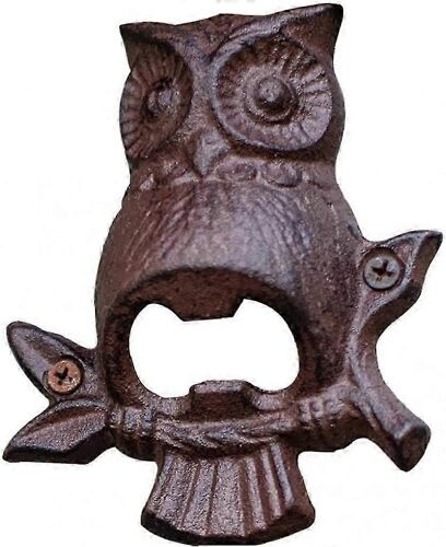 Ouvre-Bouteille De Bière En Fer Forgé Hibou Ornements En Fonte Restaurants Bars Tenture Murale Animal Decorat
