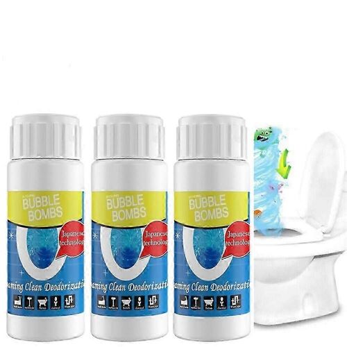 3Pack Bombes à bulles Évier Nettoyant pour drains Poudre Tuyau de toilette Outils de nettoyage moussants