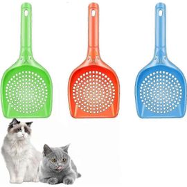 Lot De 3 Pelles À Litière Pour Chat Avec Caoutchouc Confortable Et Long Manche Pour Animaux De Compagnie Et Chatons